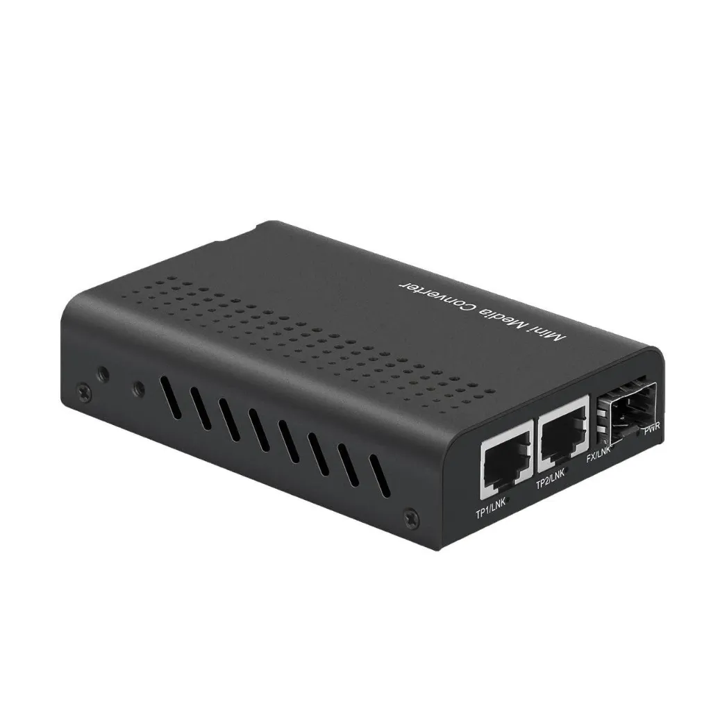 Unmanaged Media Converter Dual 10/100/1000 Copper to SFP based