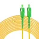SC/APC to SC/APC, yellow, LSZH, simplex, 2mm, bend insensitive, 5m