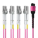 Breakout Cable MTP Female to 4 DLC/UPC 8F, MMF, Type B, 3m