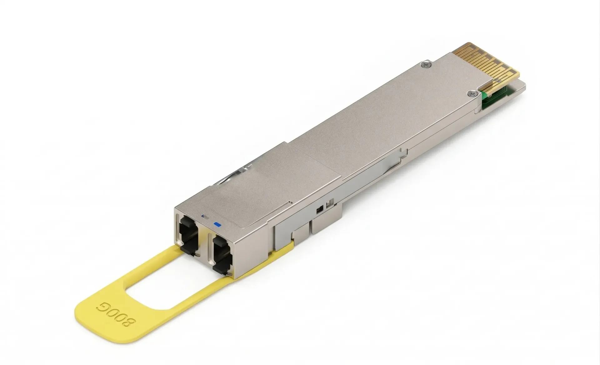 QSFP-DD 800G 2x400G DR4 transceiver, Dual MPO-12 APC interface, 1310nm, up to 500m, Pull tab