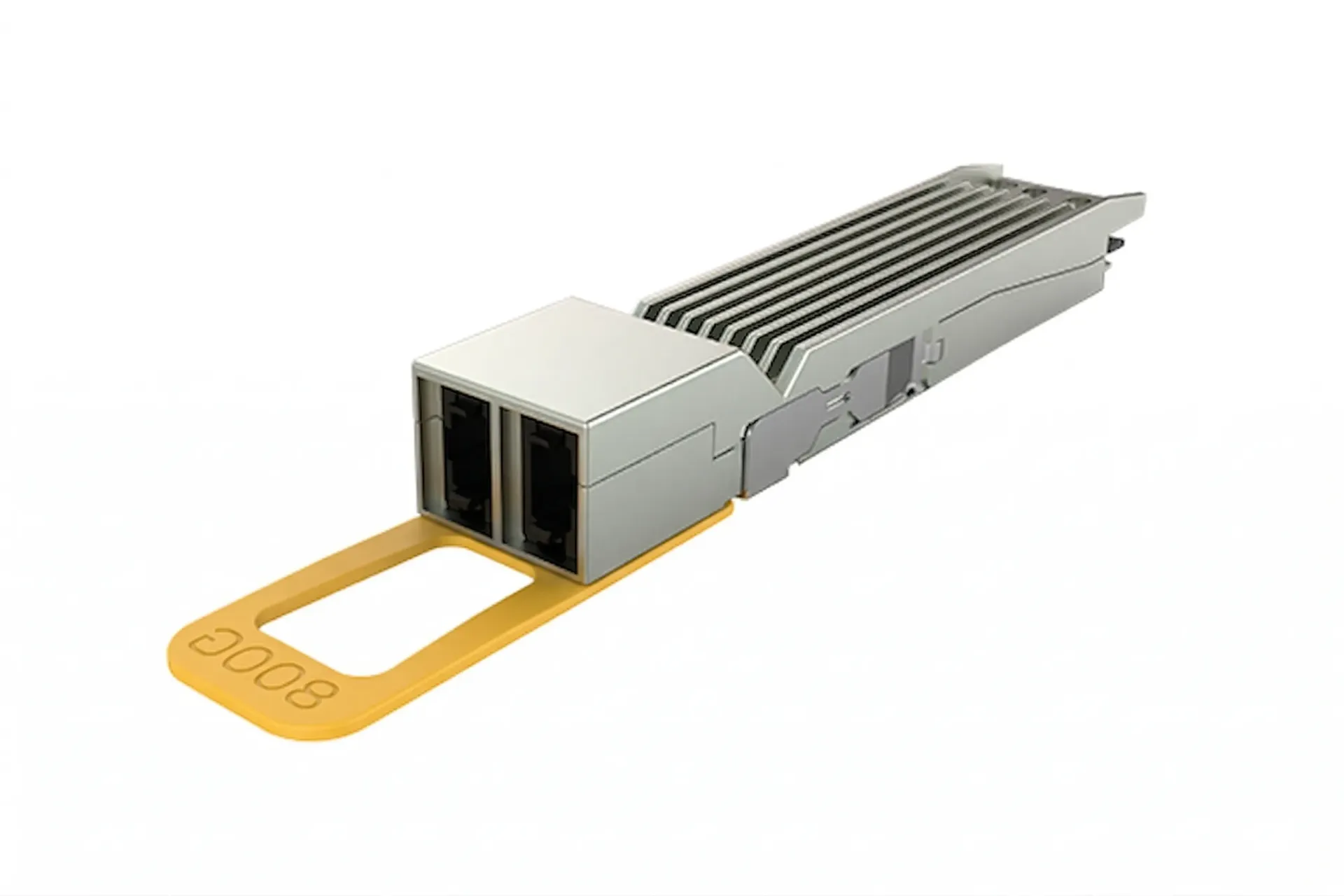 [EN-OSFP800-DR8] 800G OSFP DR8 transceiver, Dual MPO-12 APC interface, 1310nm, up to 500m, Pull tab